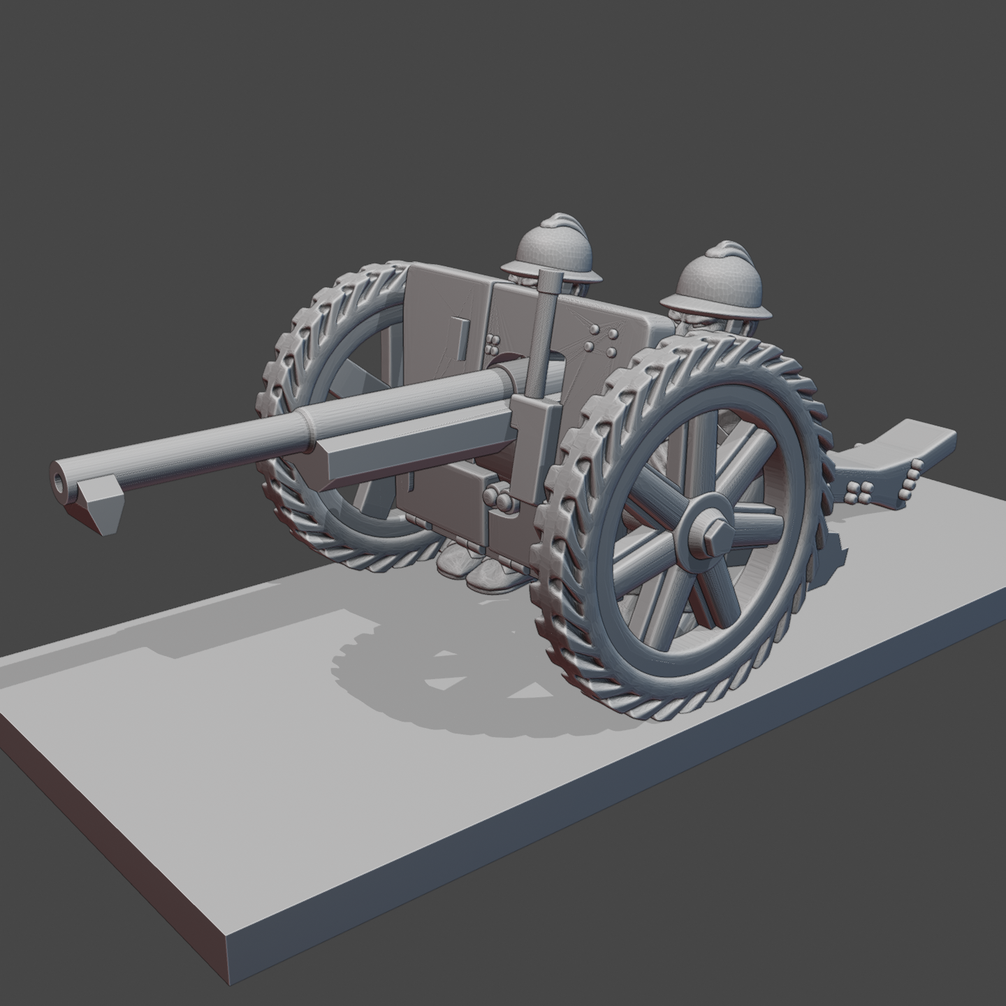 French WW2 Canon de 75 Mle 1897/38 Field Gun with Limber & Caissons WWII-AR-FR-1